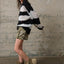 COZY Stripe Distressed Loose Pullover Sweater - alldeserved.com