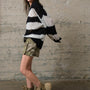 COZY Stripe Distressed Loose Pullover Sweater - alldeserved.com