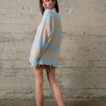 COZY Stripe Distressed Loose Pullover Sweater - alldeserved.com