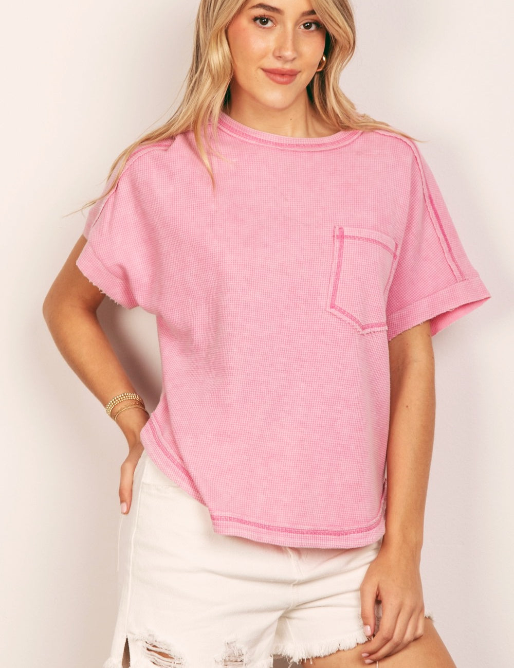 Oversized Textured Tee - alldeserved.com