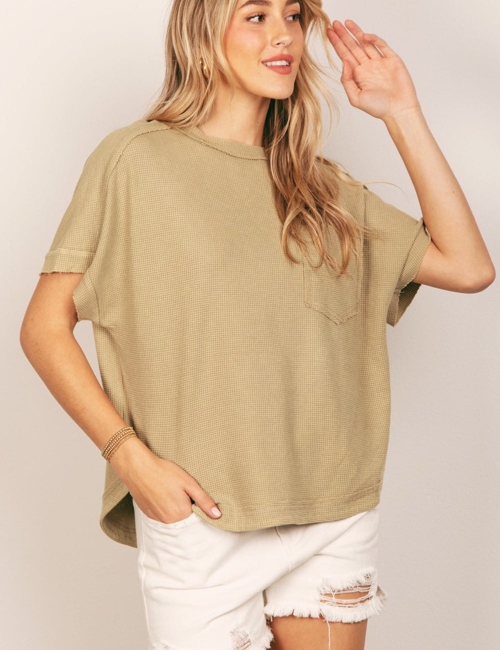 Oversized Textured Tee - alldeserved.com