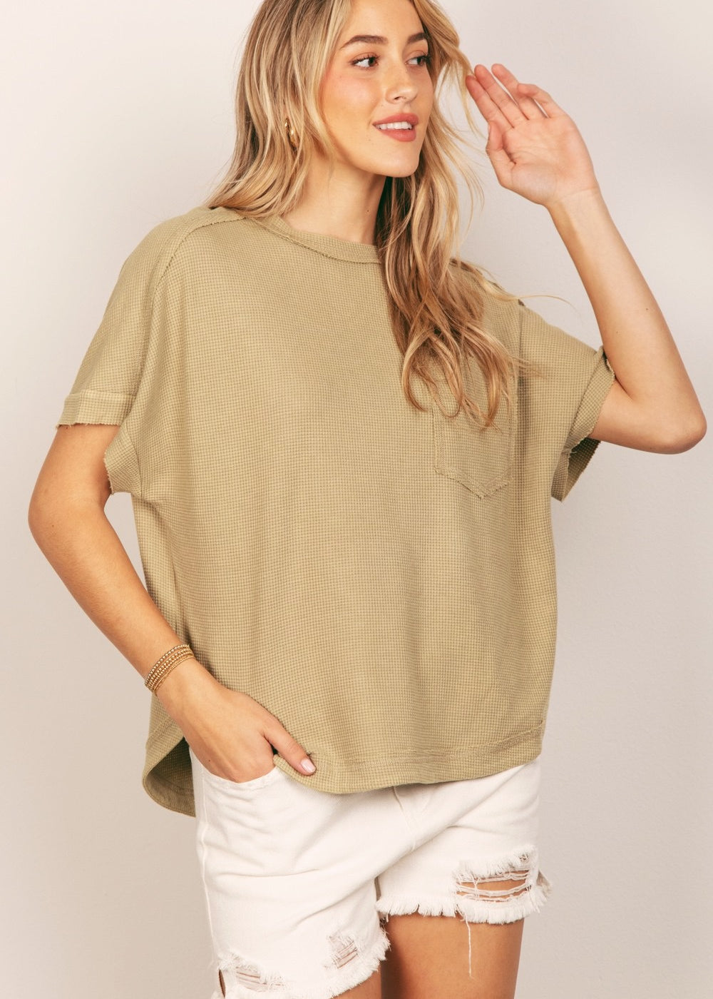 Oversized Textured Tee - alldeserved.com
