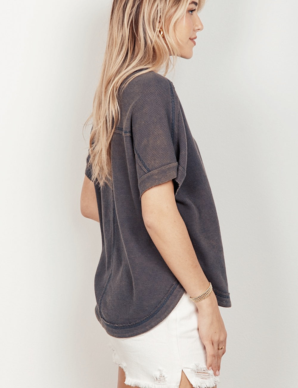 Oversized Textured Tee - alldeserved.com