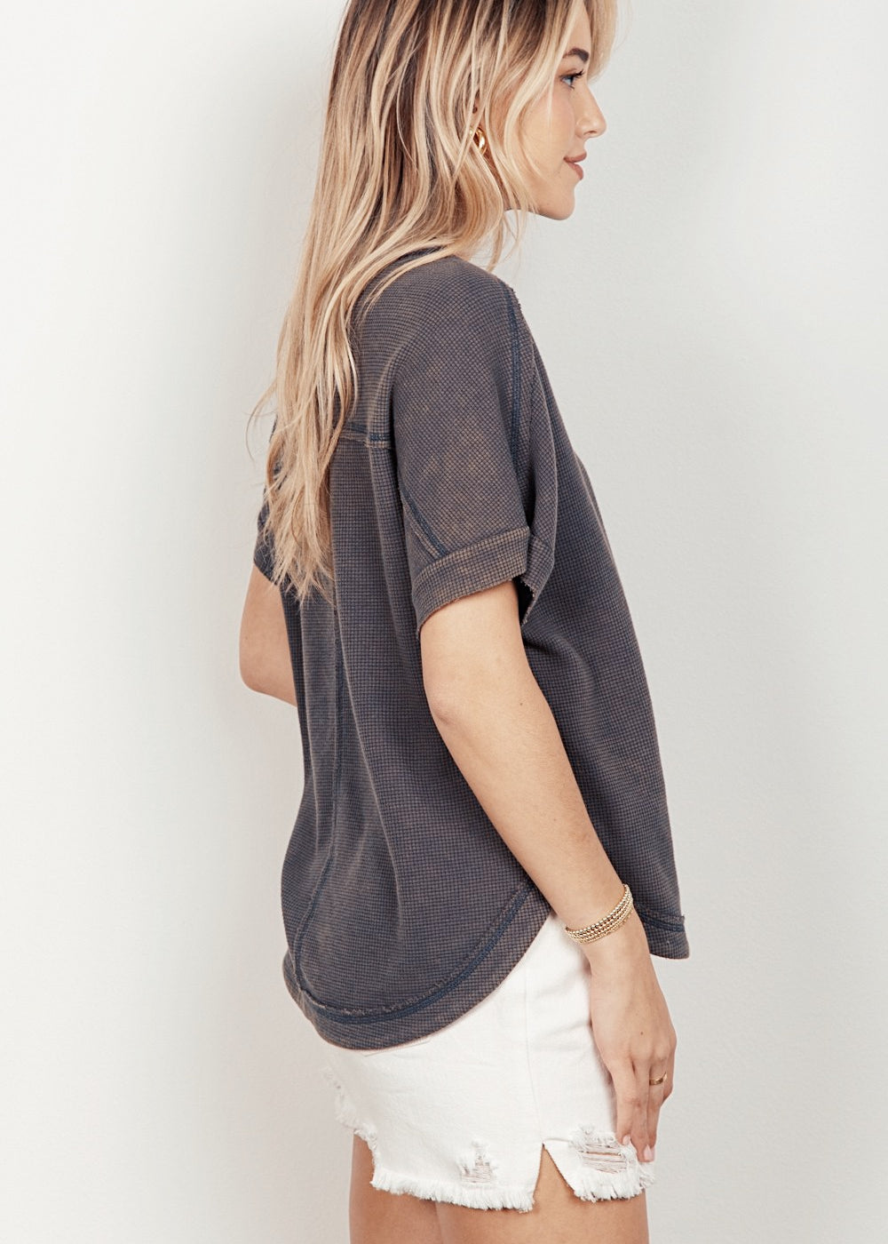 Oversized Textured Tee - alldeserved.com