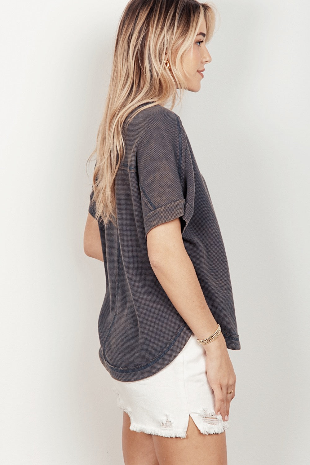 Oversized Textured Tee - alldeserved.com