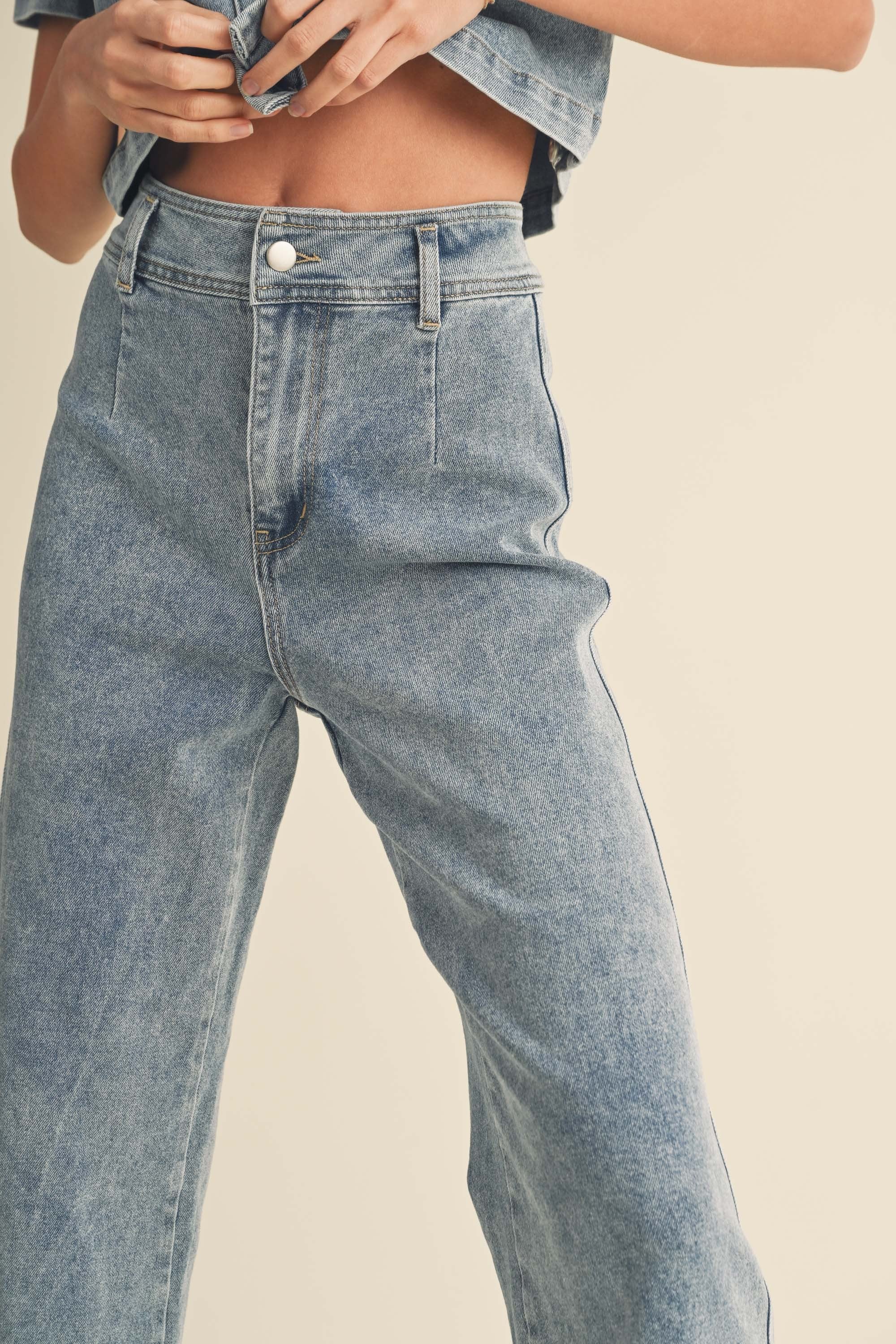 Sofie Cuffed Straight Crop Jeans - alldeserved.com