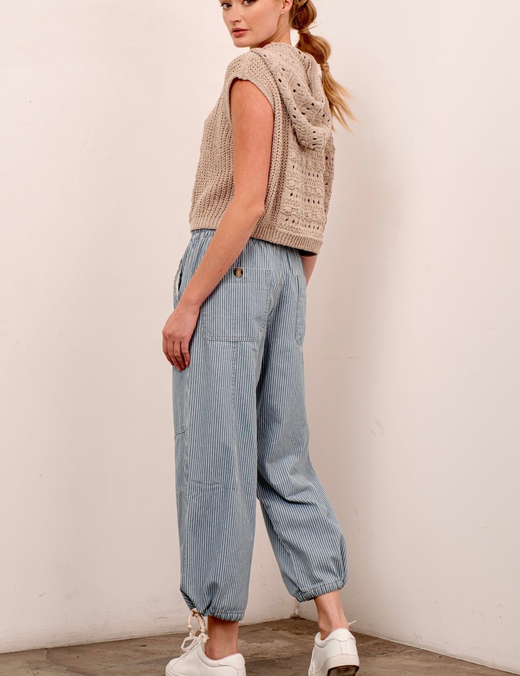 Malibu Striped Pull-On Pants - alldeserved.com