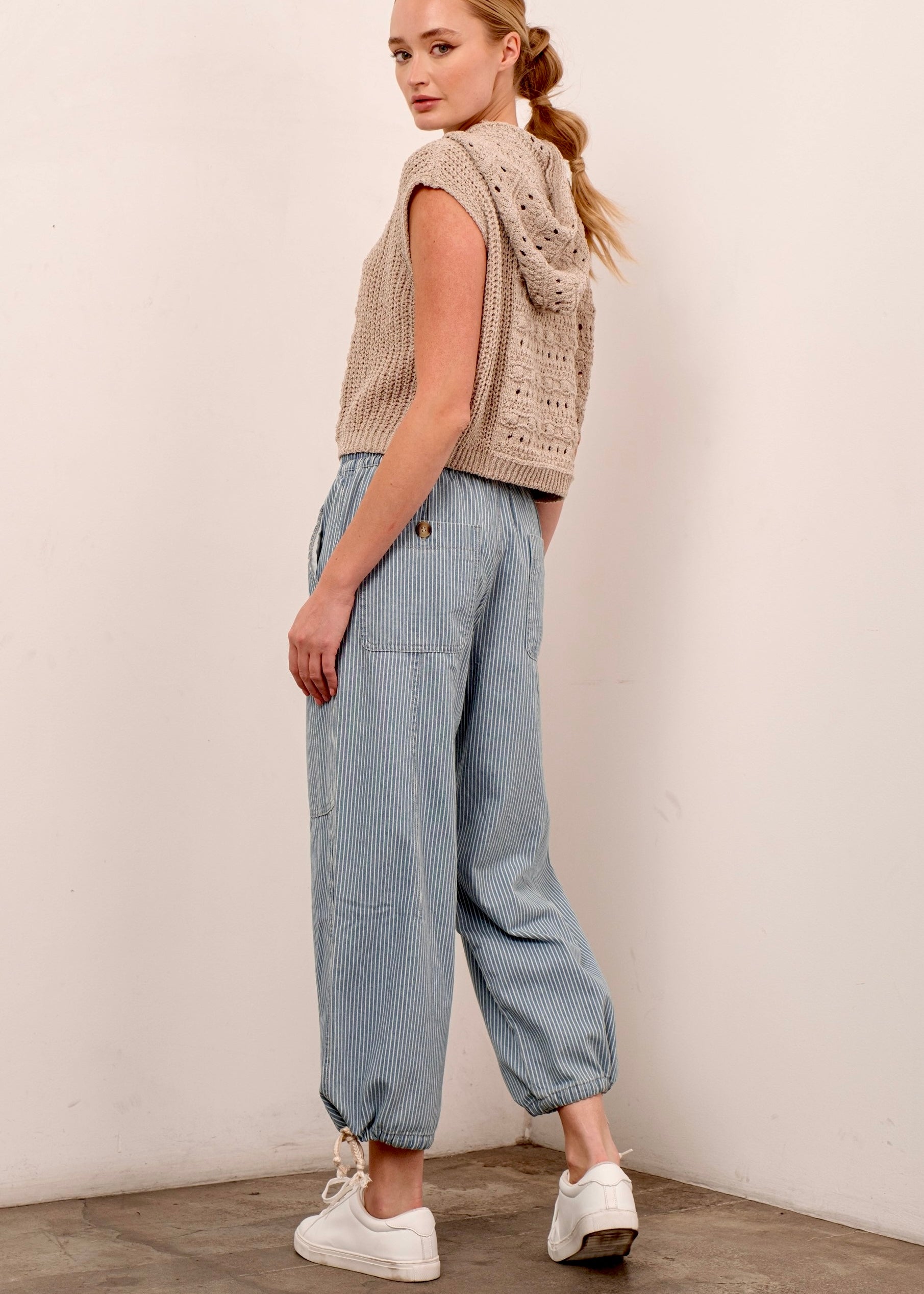 Malibu Striped Pull-On Pants - alldeserved.com