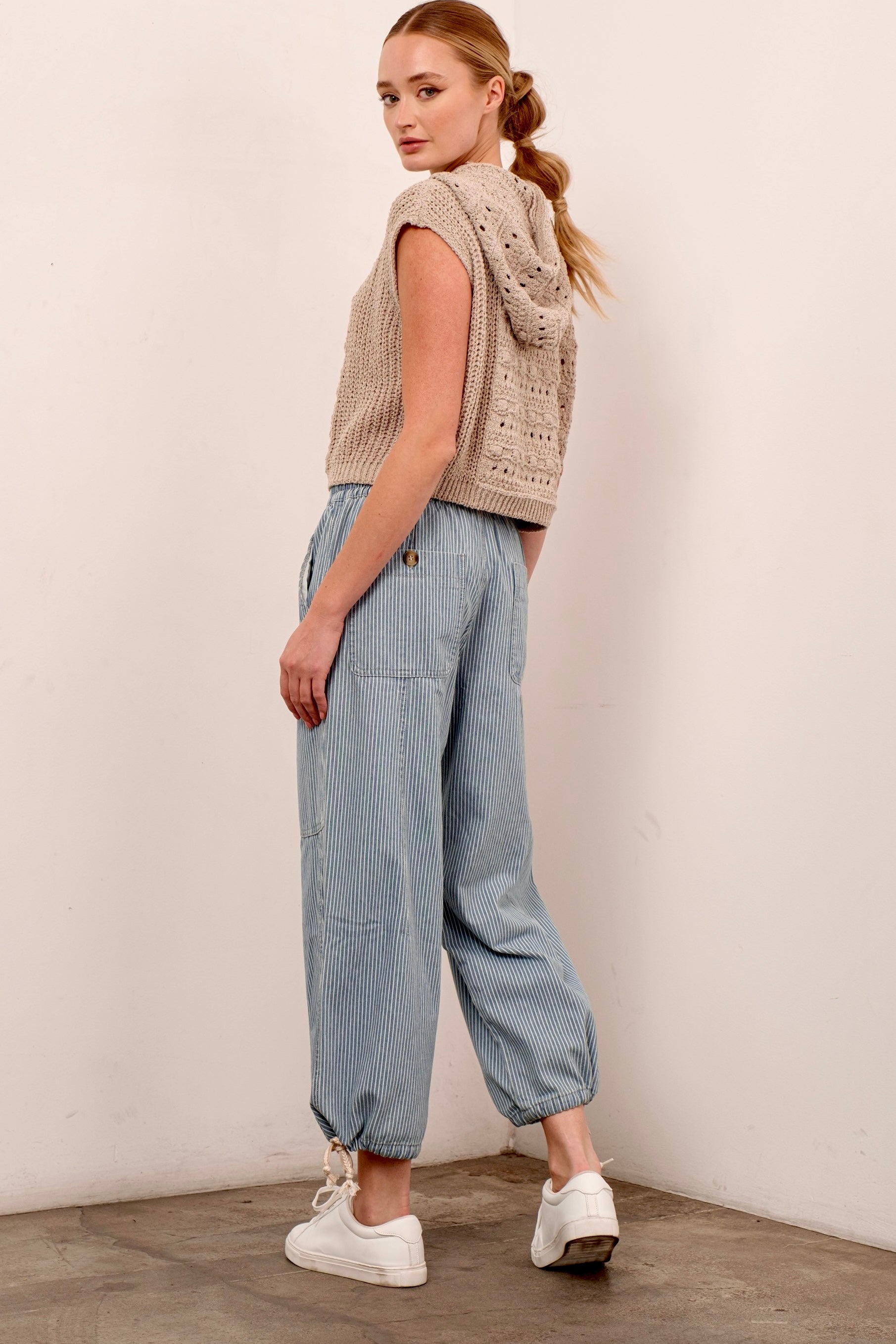 Malibu Striped Pull-On Pants - alldeserved.com