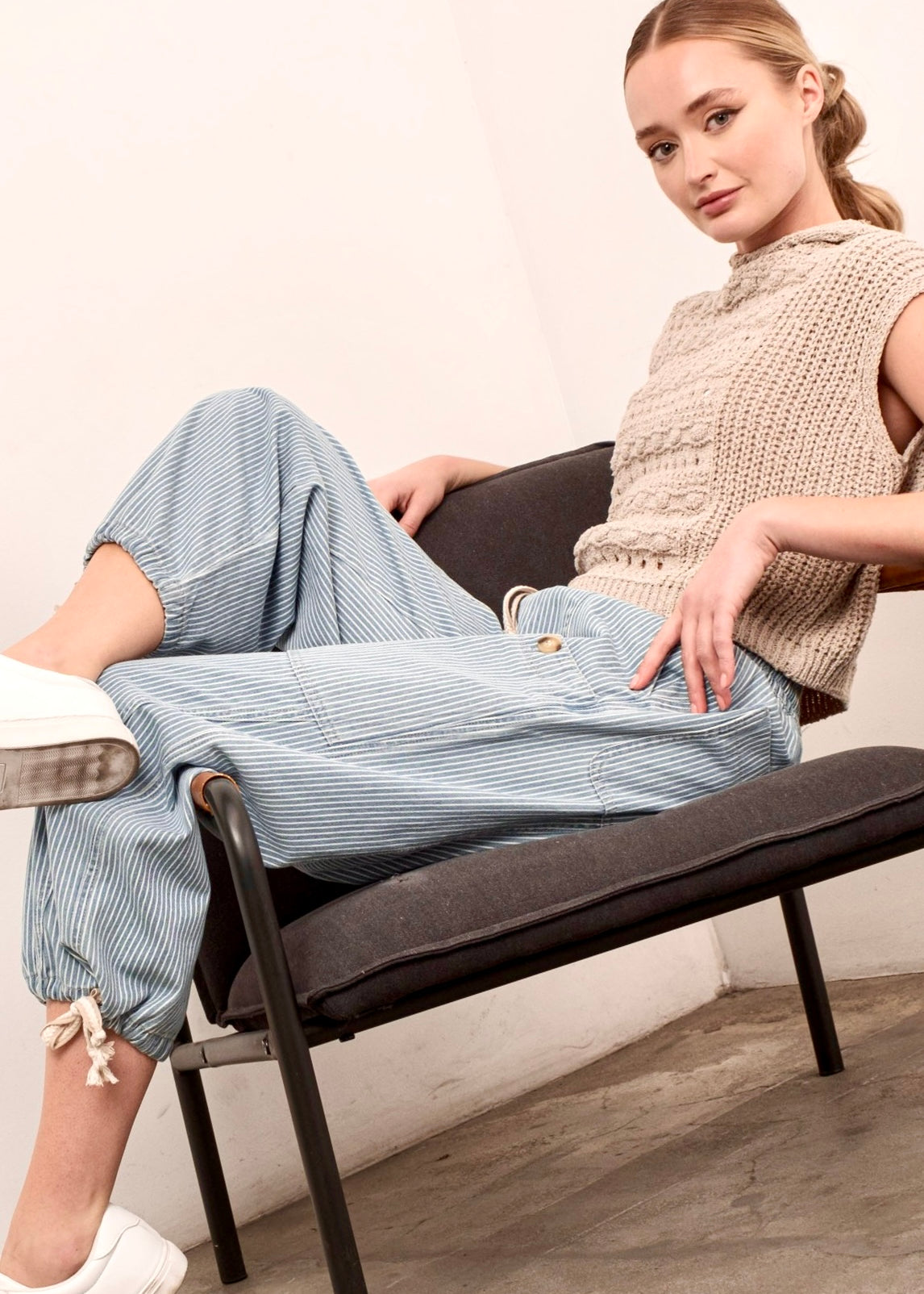 Malibu Striped Pull-On Pants - alldeserved.com