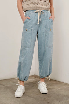 Malibu Striped Pull-On Pants - alldeserved.com