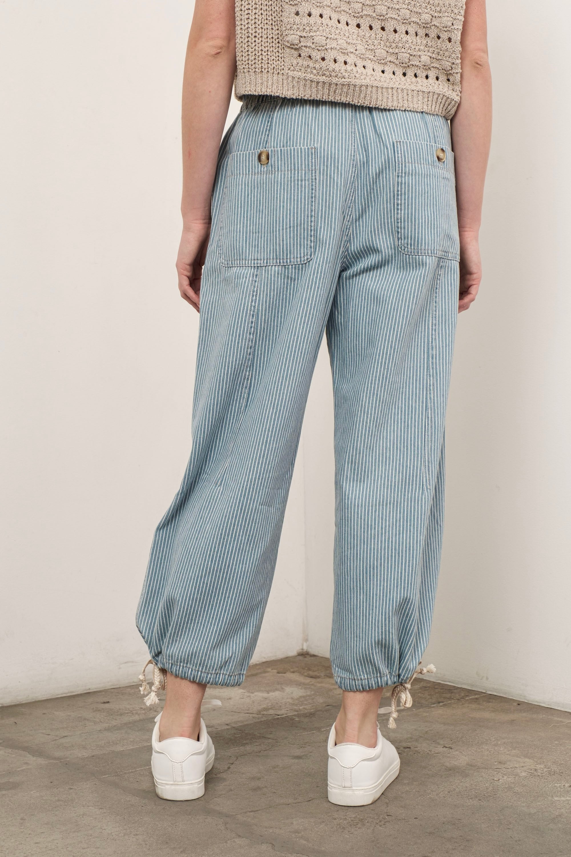 Malibu Striped Pull-On Pants - alldeserved.com
