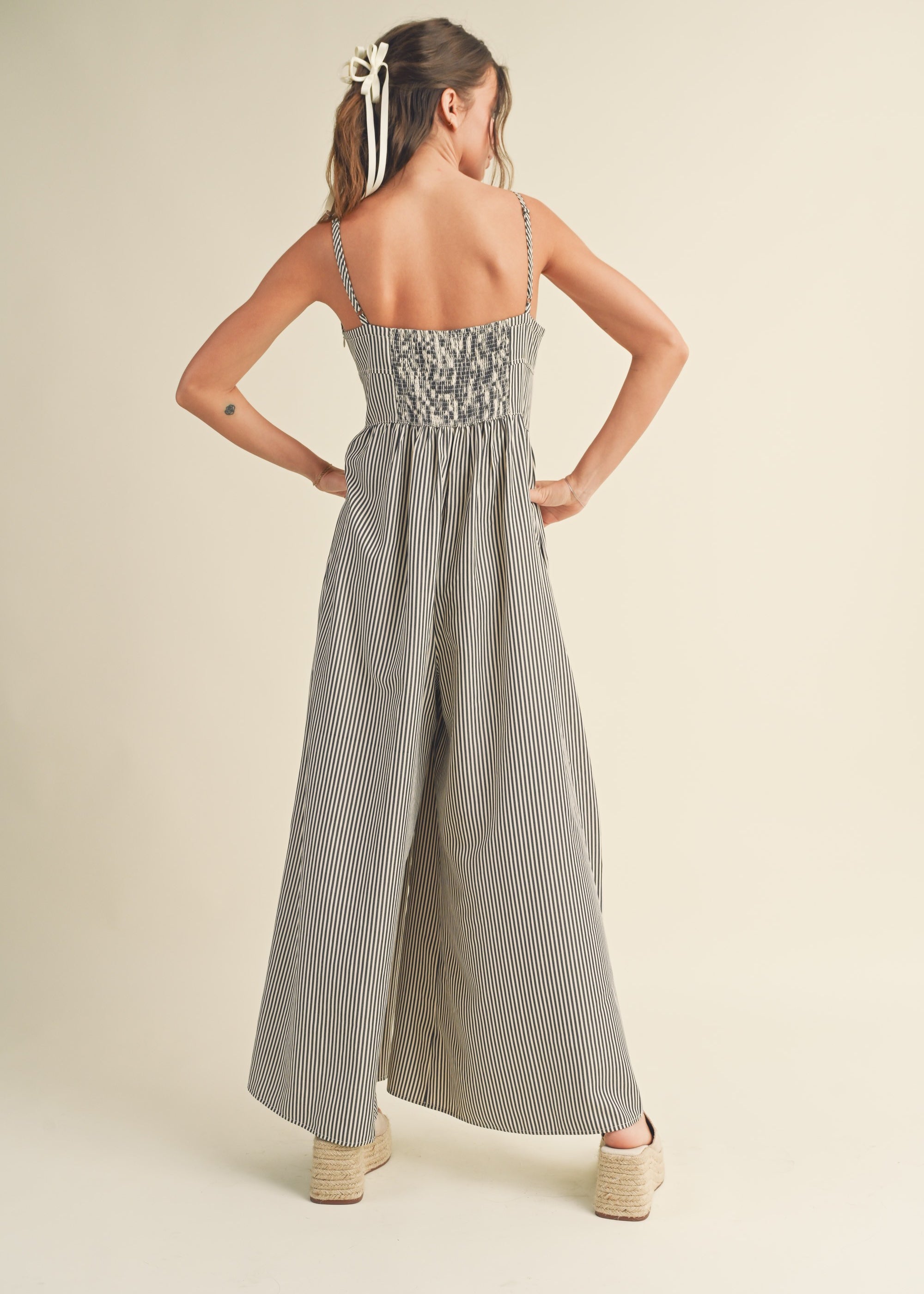 Always Yours Striped Jumpsuit - alldeserved.com