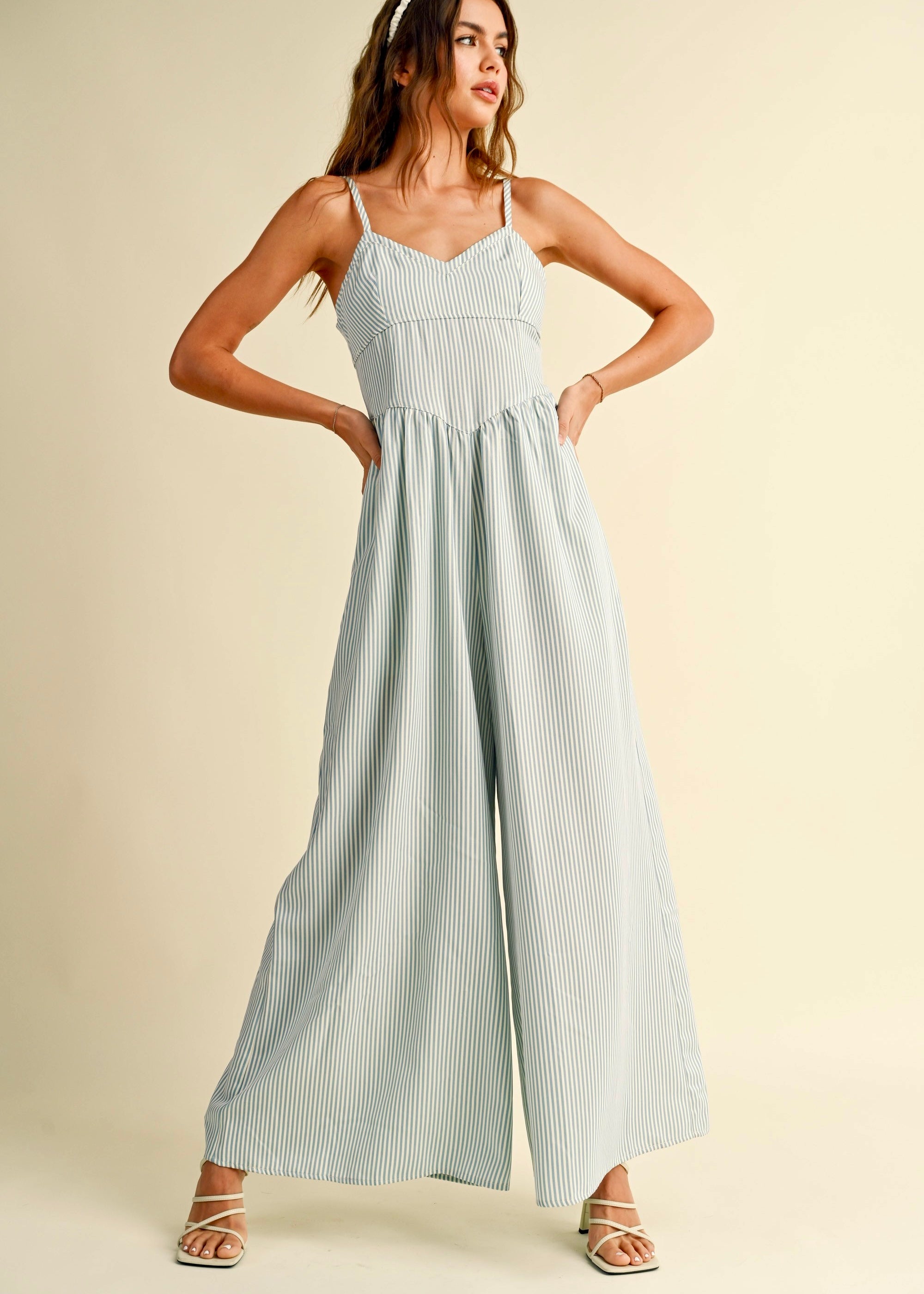 Always Yours Striped Jumpsuit - alldeserved.com