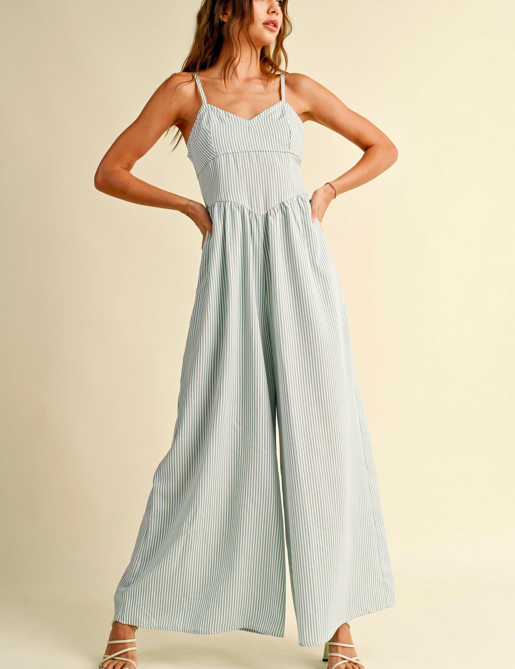 Always Yours Striped Jumpsuit - alldeserved.com