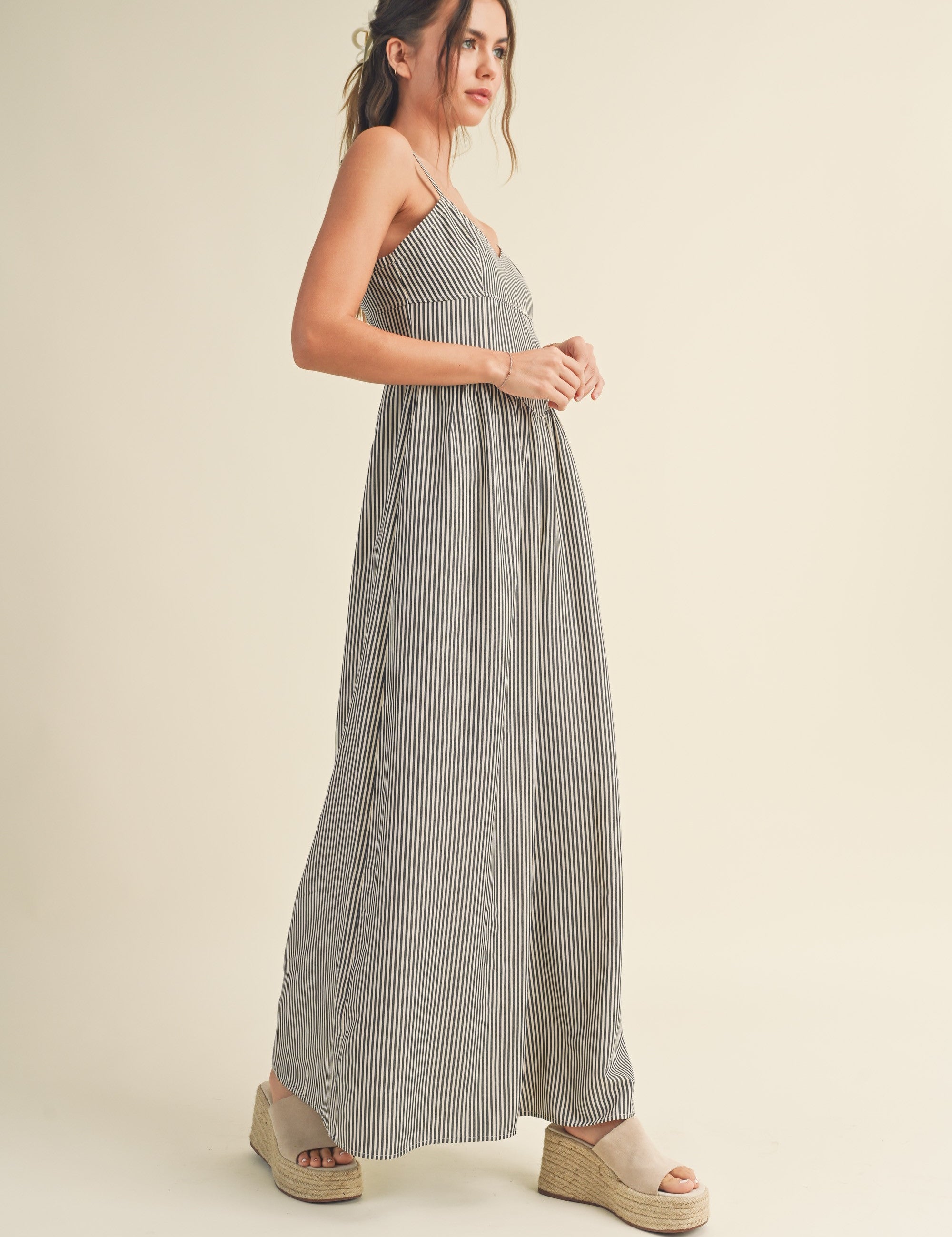 Always Yours Striped Jumpsuit - alldeserved.com