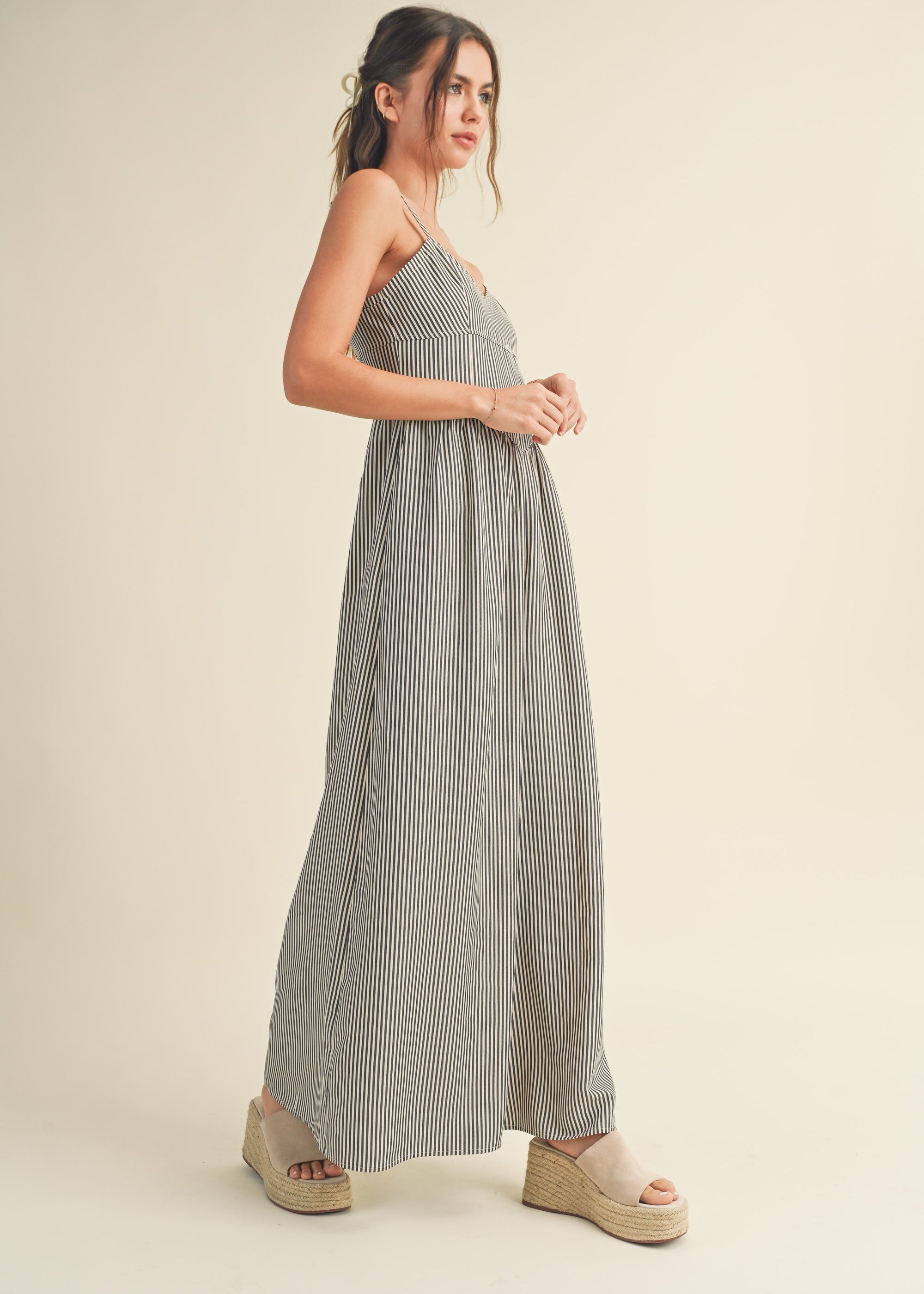 Always Yours Striped Jumpsuit - alldeserved.com