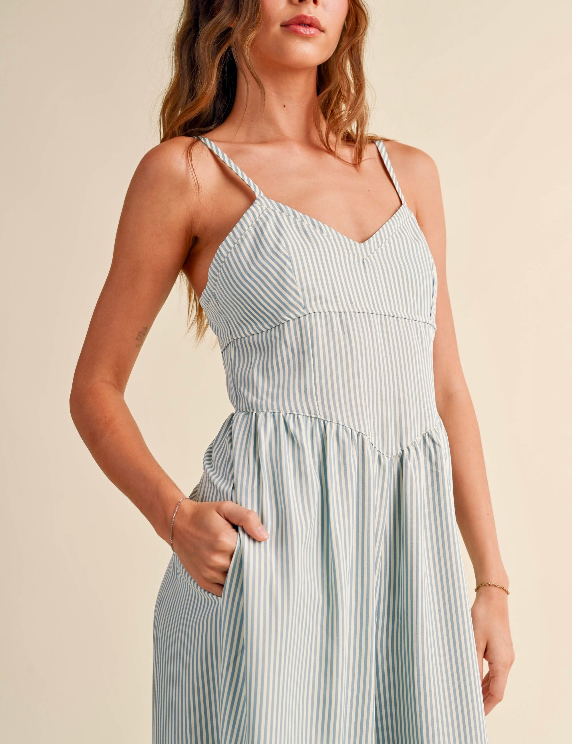 Always Yours Striped Jumpsuit - alldeserved.com