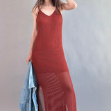 Celeste Lined Mesh Long Dress - alldeserved.com