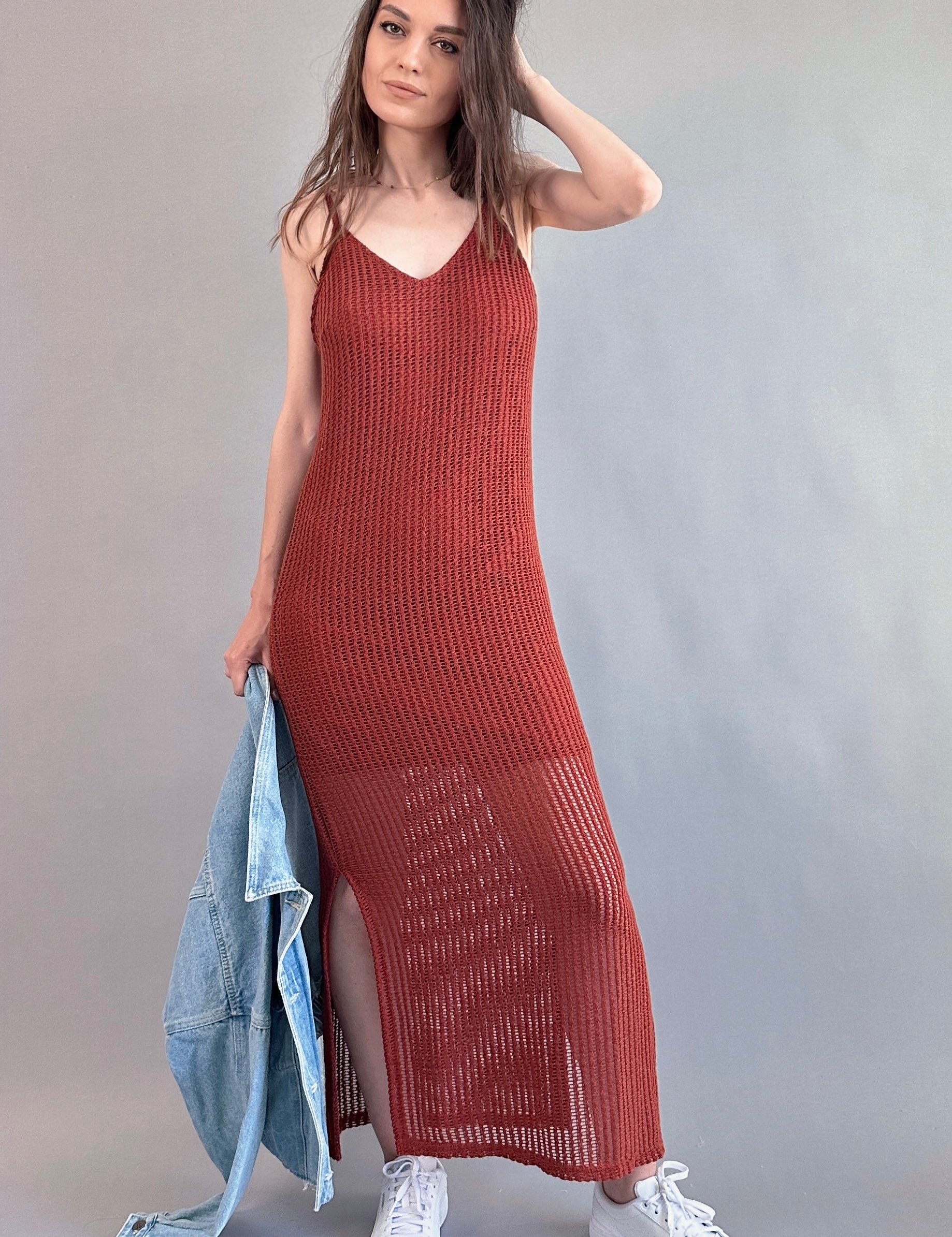 Celeste Lined Mesh Long Dress - alldeserved.com