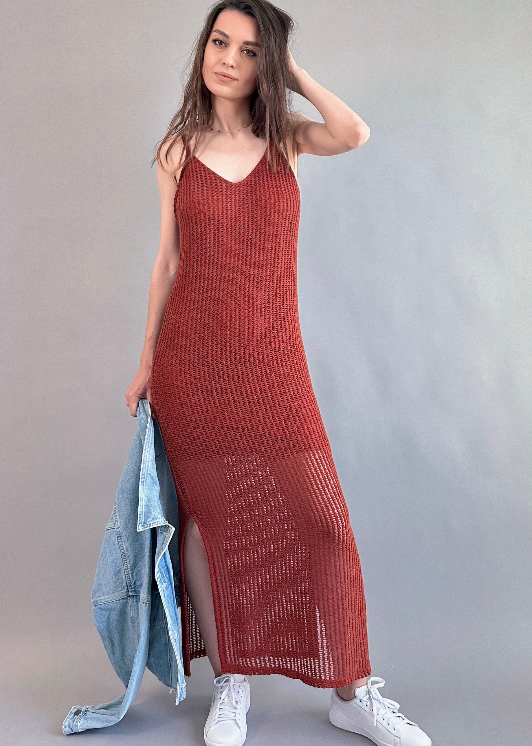 Celeste Lined Mesh Long Dress - alldeserved.com