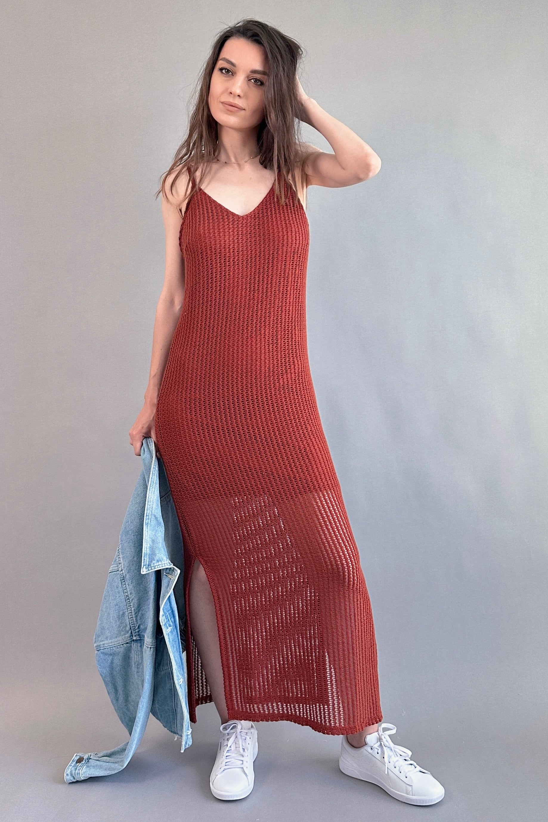 Celeste Lined Mesh Long Dress - alldeserved.com