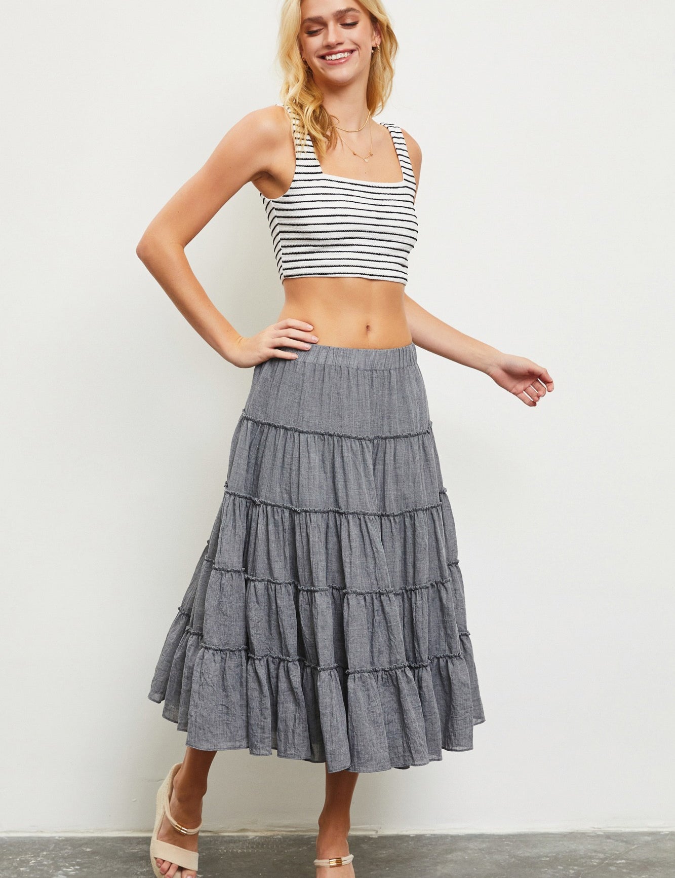 Santa Luz Tiered Skirt - alldeserved.com