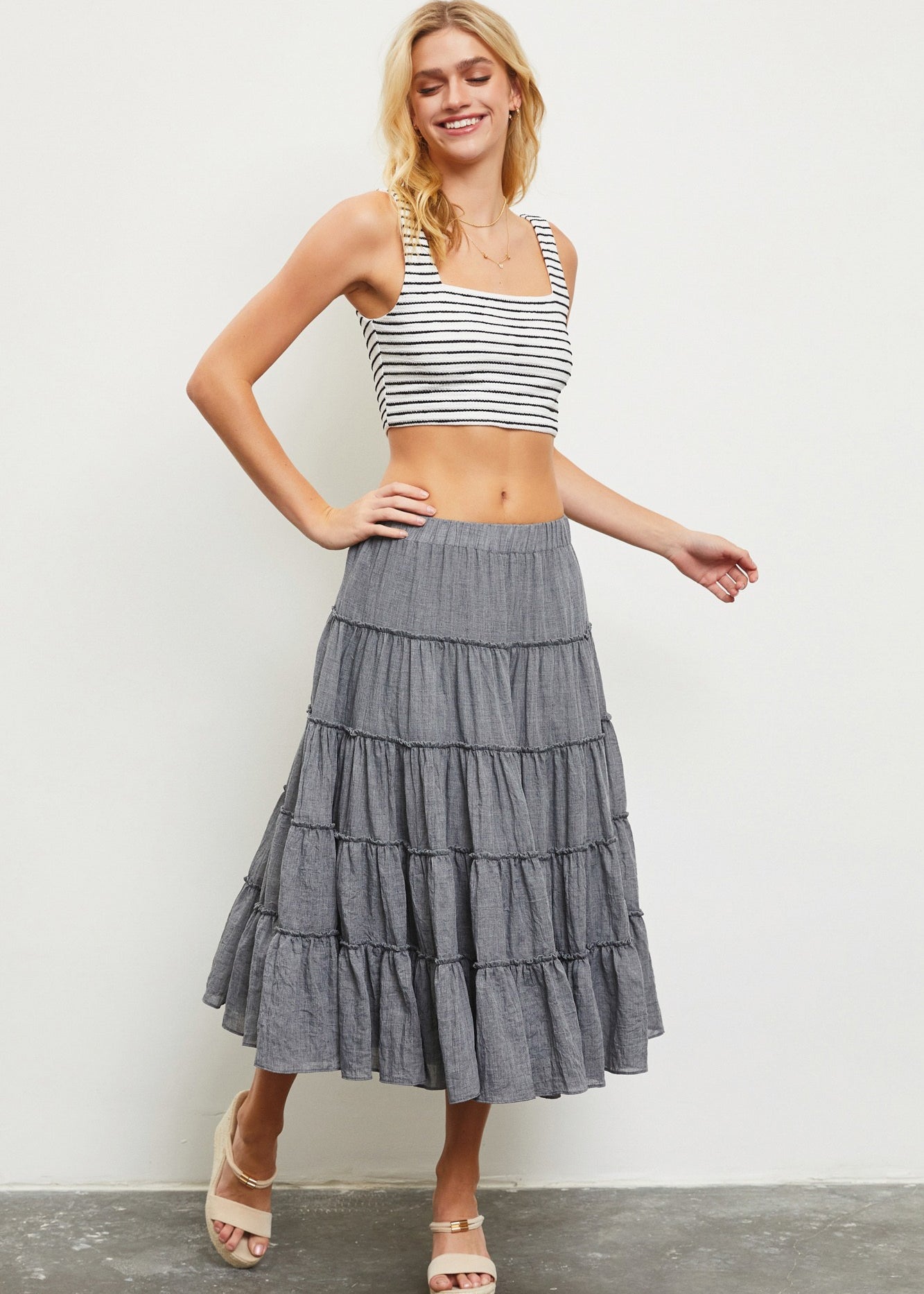 Santa Luz Tiered Skirt - alldeserved.com