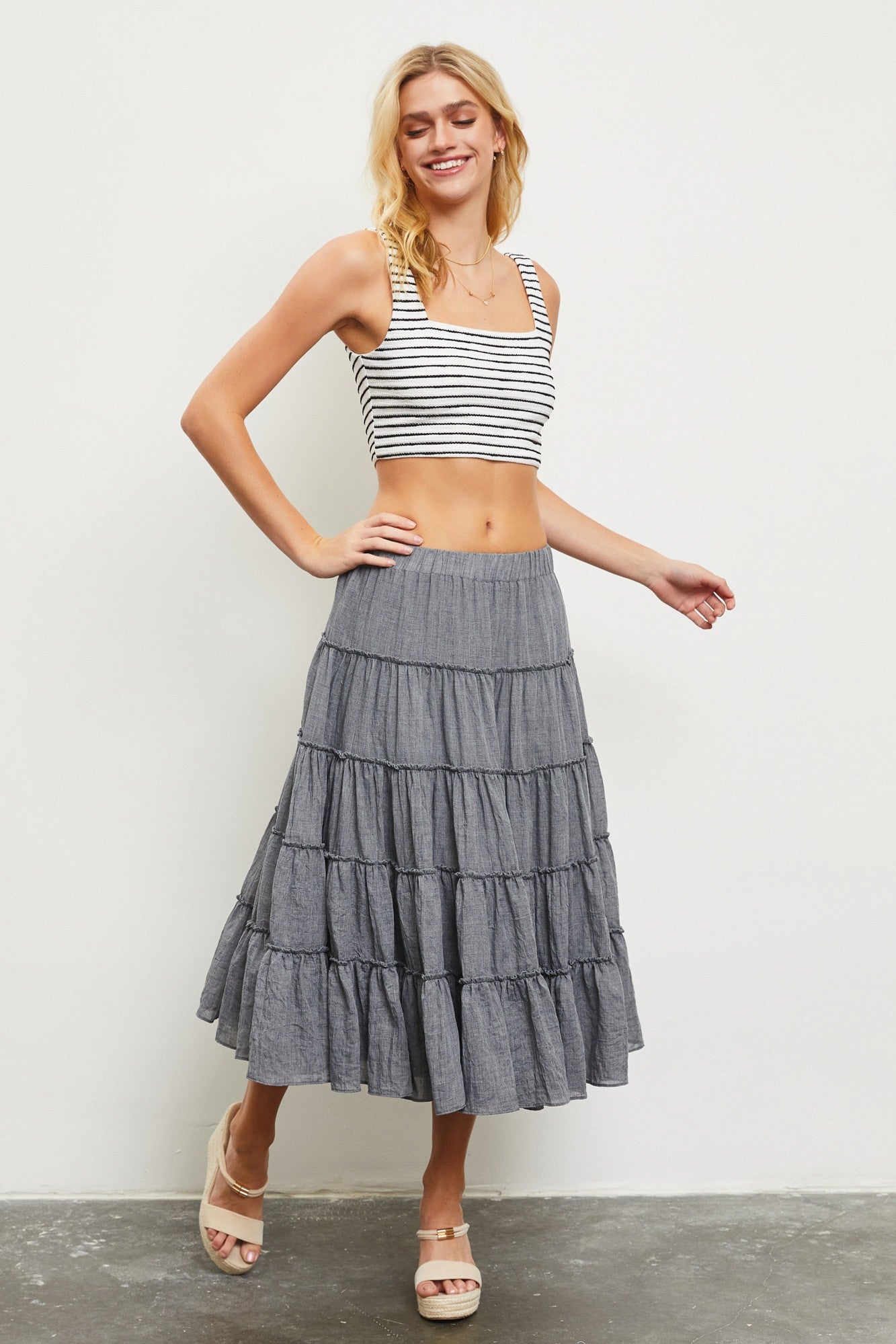 Santa Luz Tiered Skirt - alldeserved.com