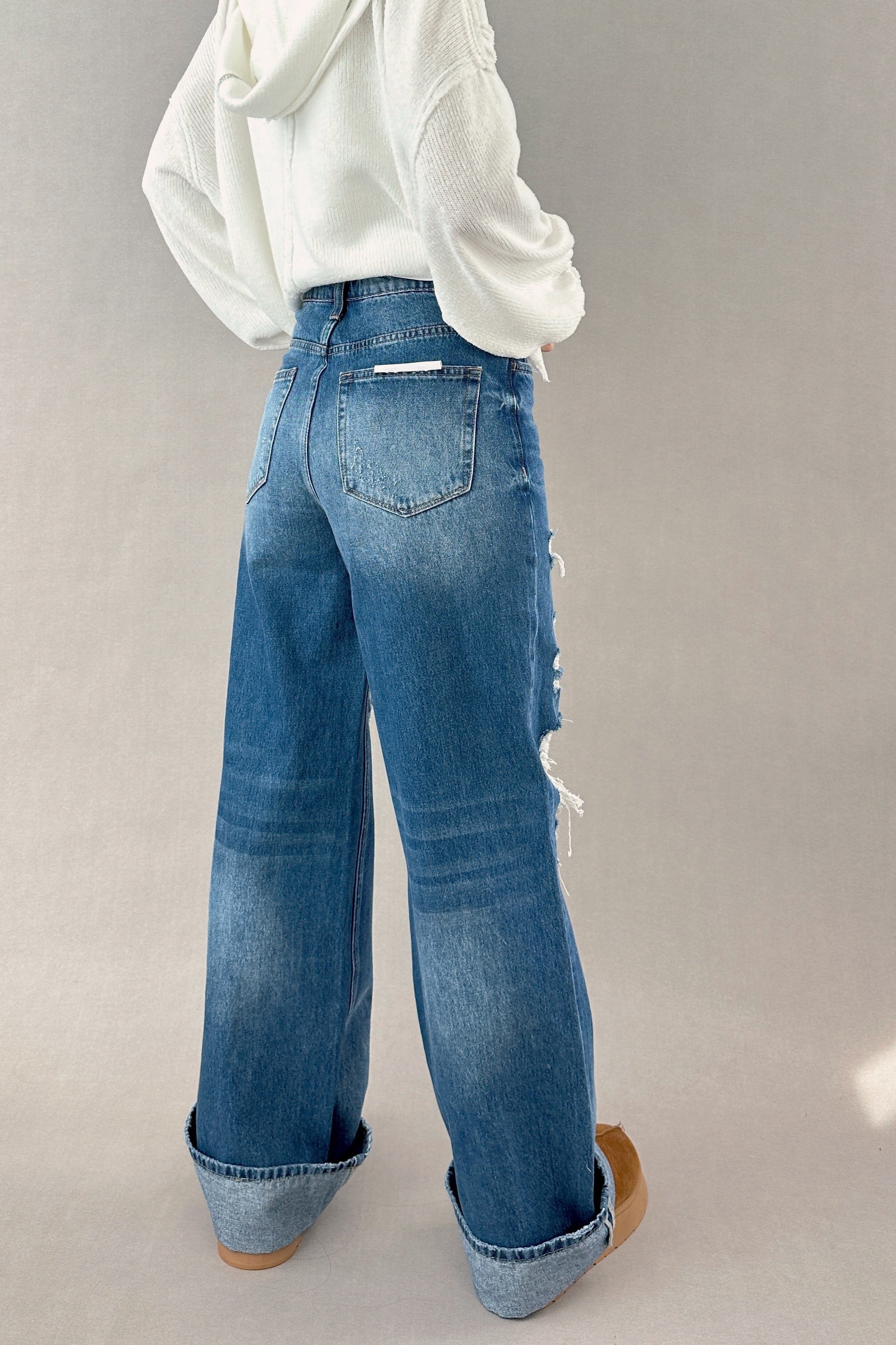 Margot Ripped Wide Leg Jeans - alldeserved.com