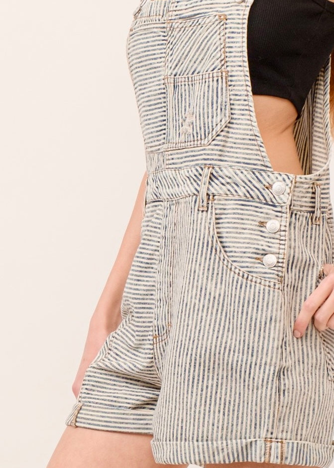 Ziggy Stardust Denim Shortall Jumpsuit - alldeserved.com