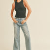 Cut Out Wide Leg Jeans - alldeserved.com