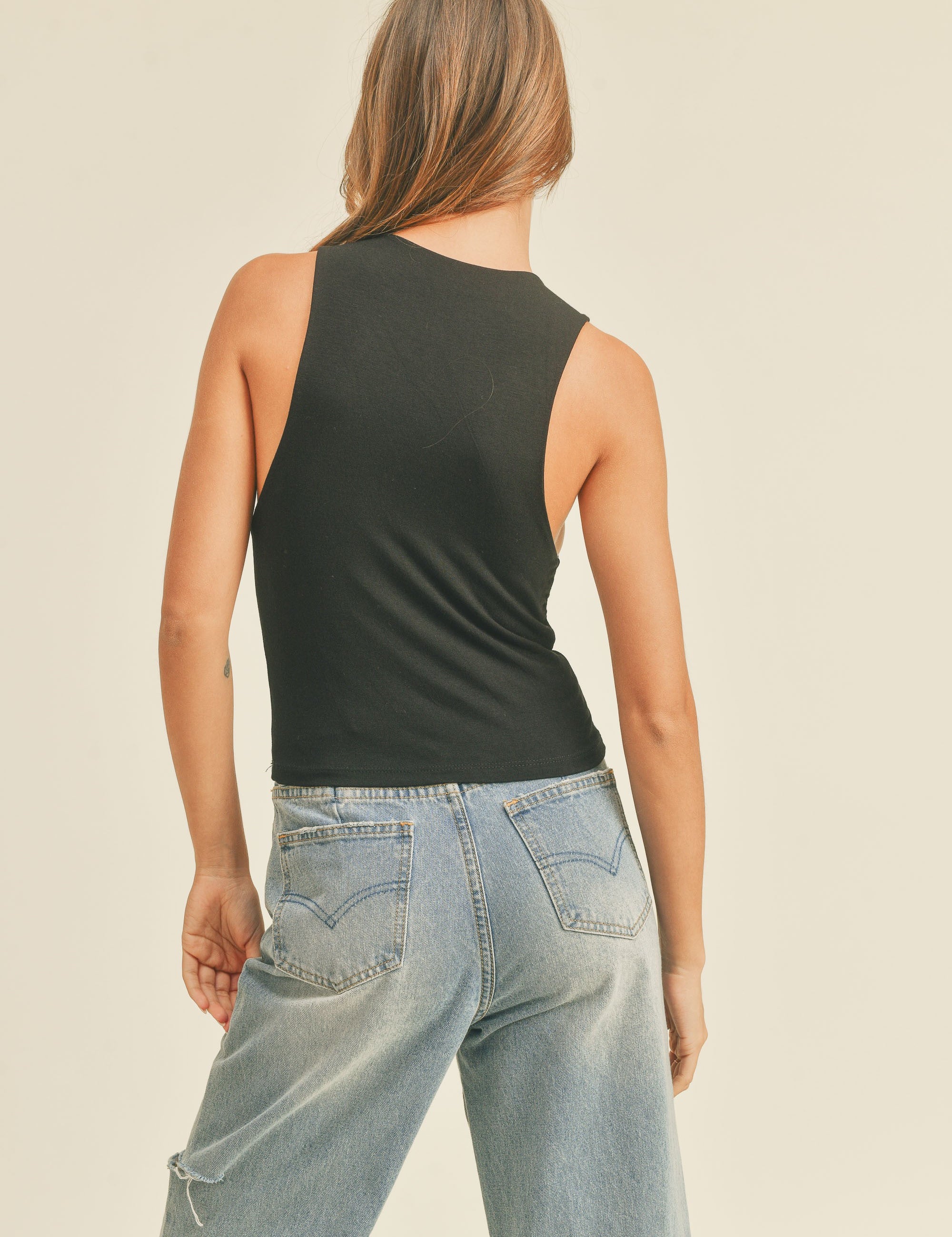 Cut Out Wide Leg Jeans - alldeserved.com