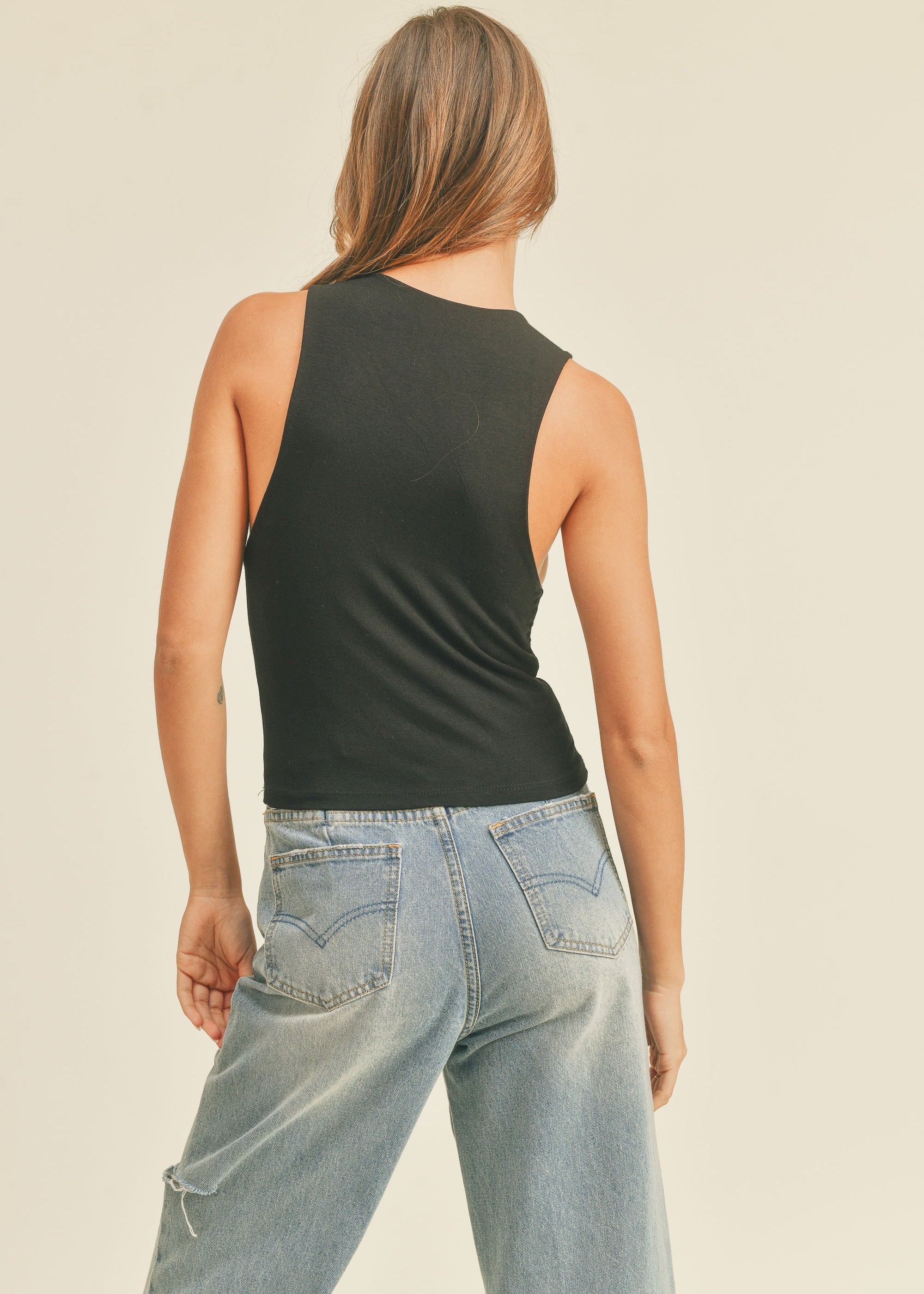 Cut Out Wide Leg Jeans - alldeserved.com