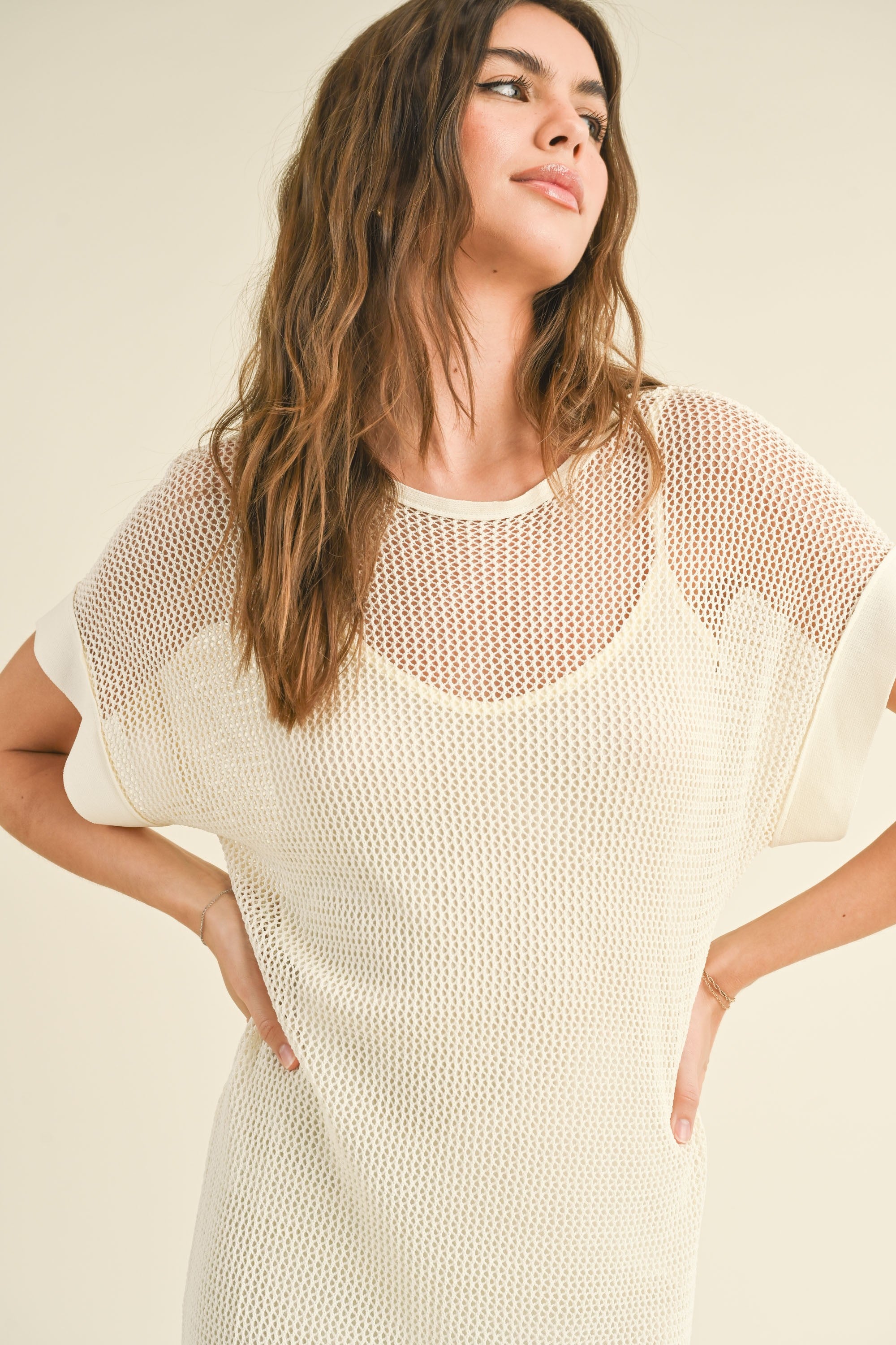 Ivy Mesh Long Dress with Slip - alldeserved.com