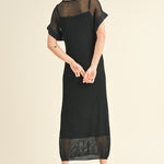 Ivy Mesh Long Dress with Slip - alldeserved.com