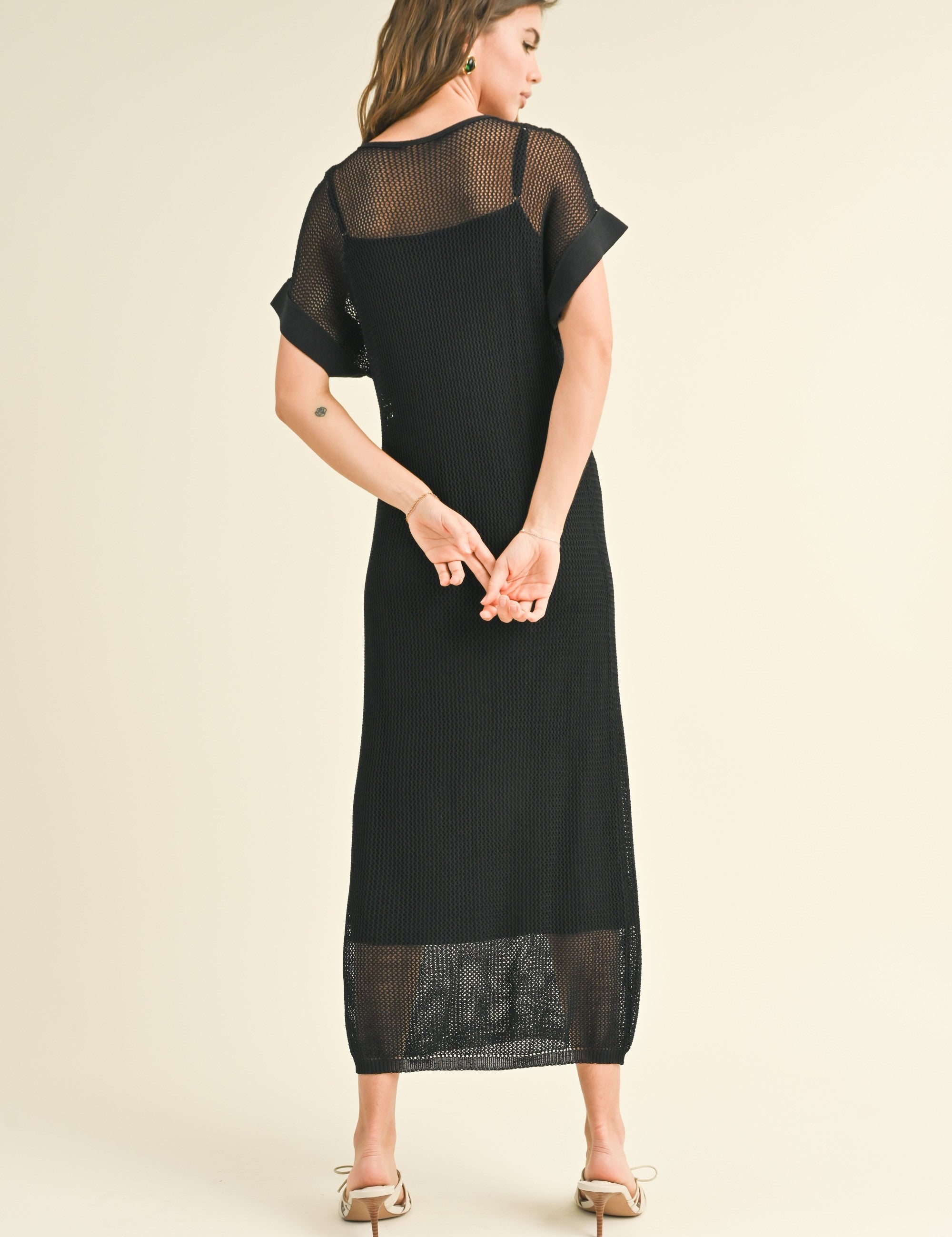 Ivy Mesh Long Dress with Slip - alldeserved.com
