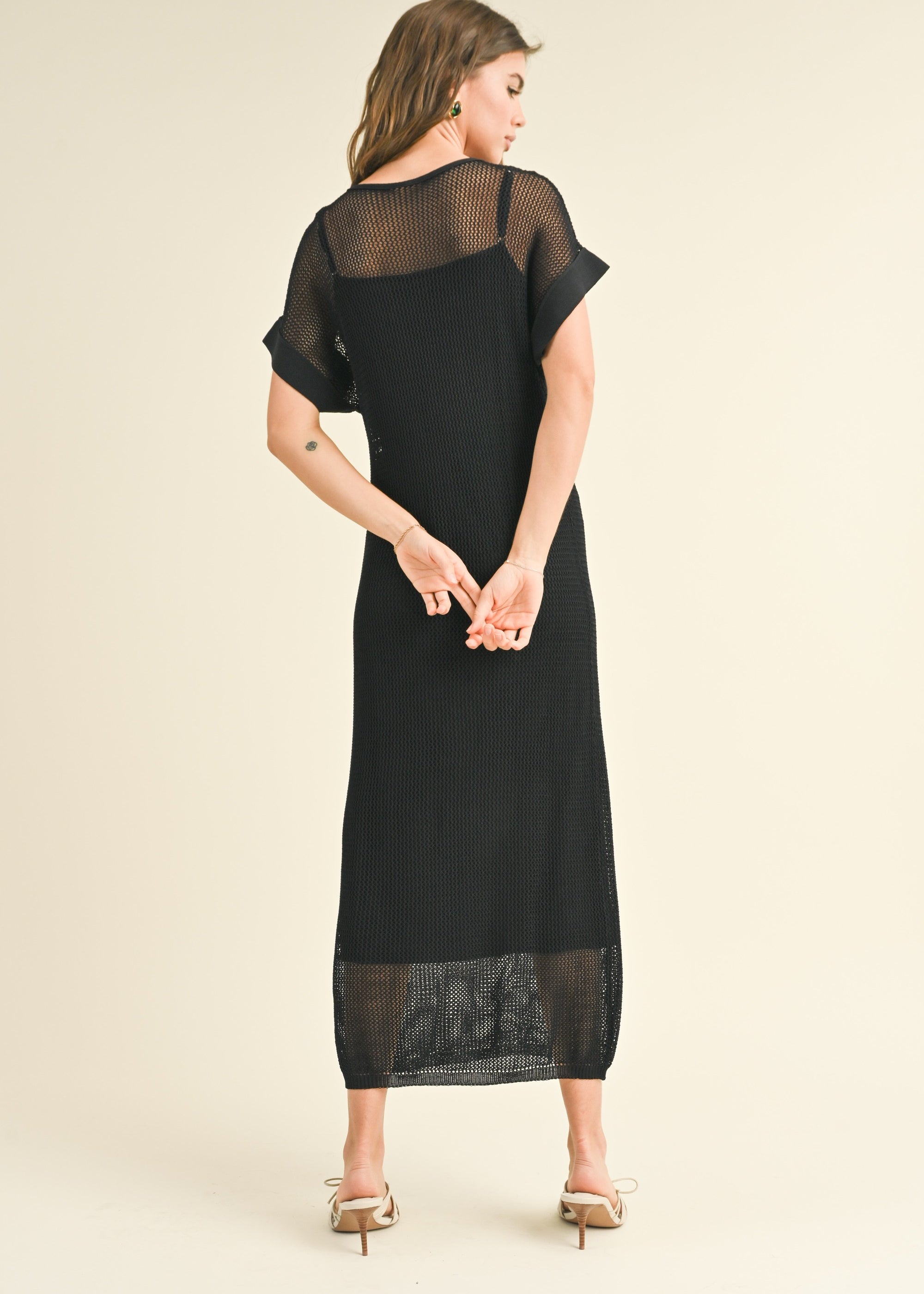 Ivy Mesh Long Dress with Slip - alldeserved.com