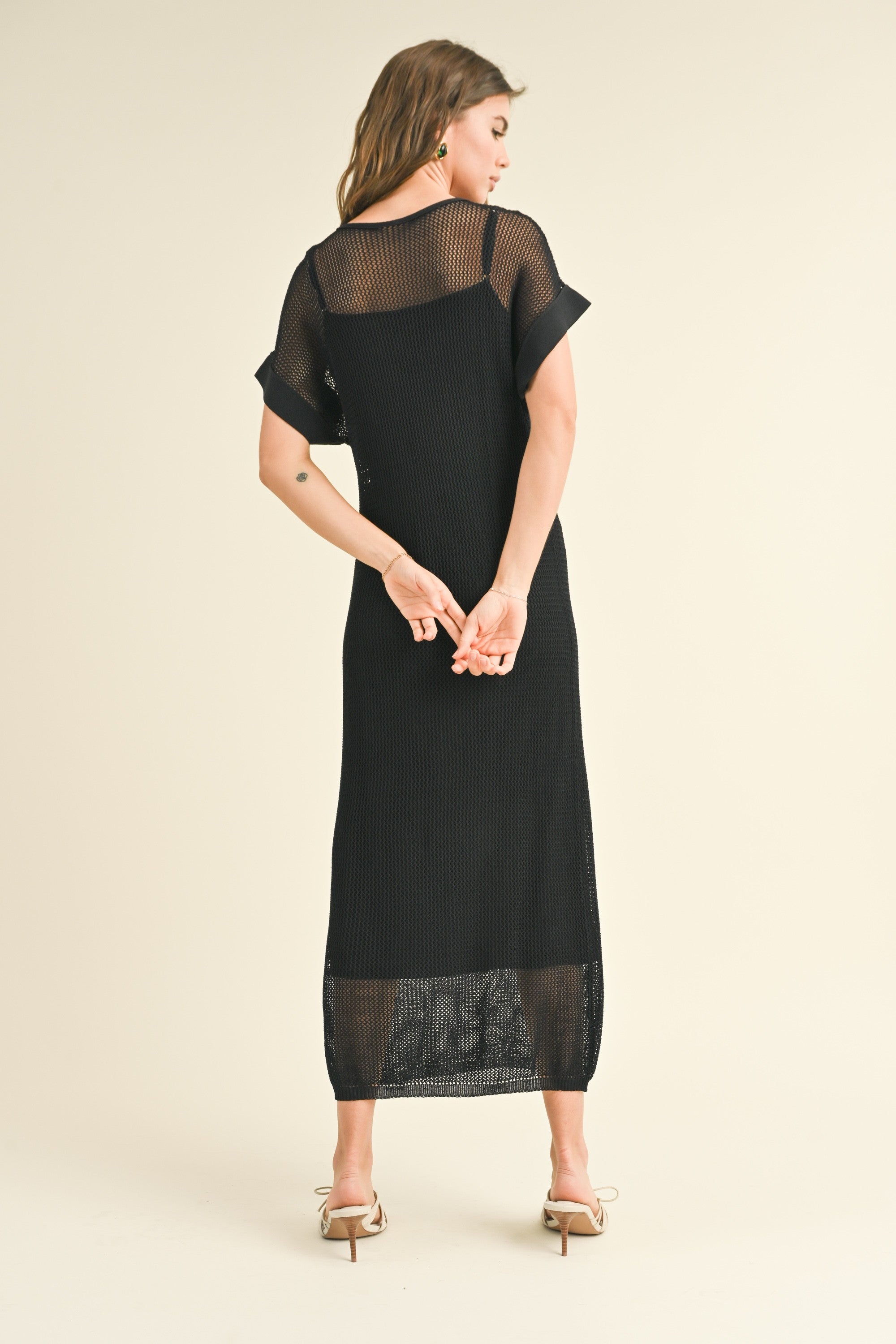 Ivy Mesh Long Dress with Slip - alldeserved.com
