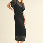 Ivy Mesh Long Dress with Slip - alldeserved.com