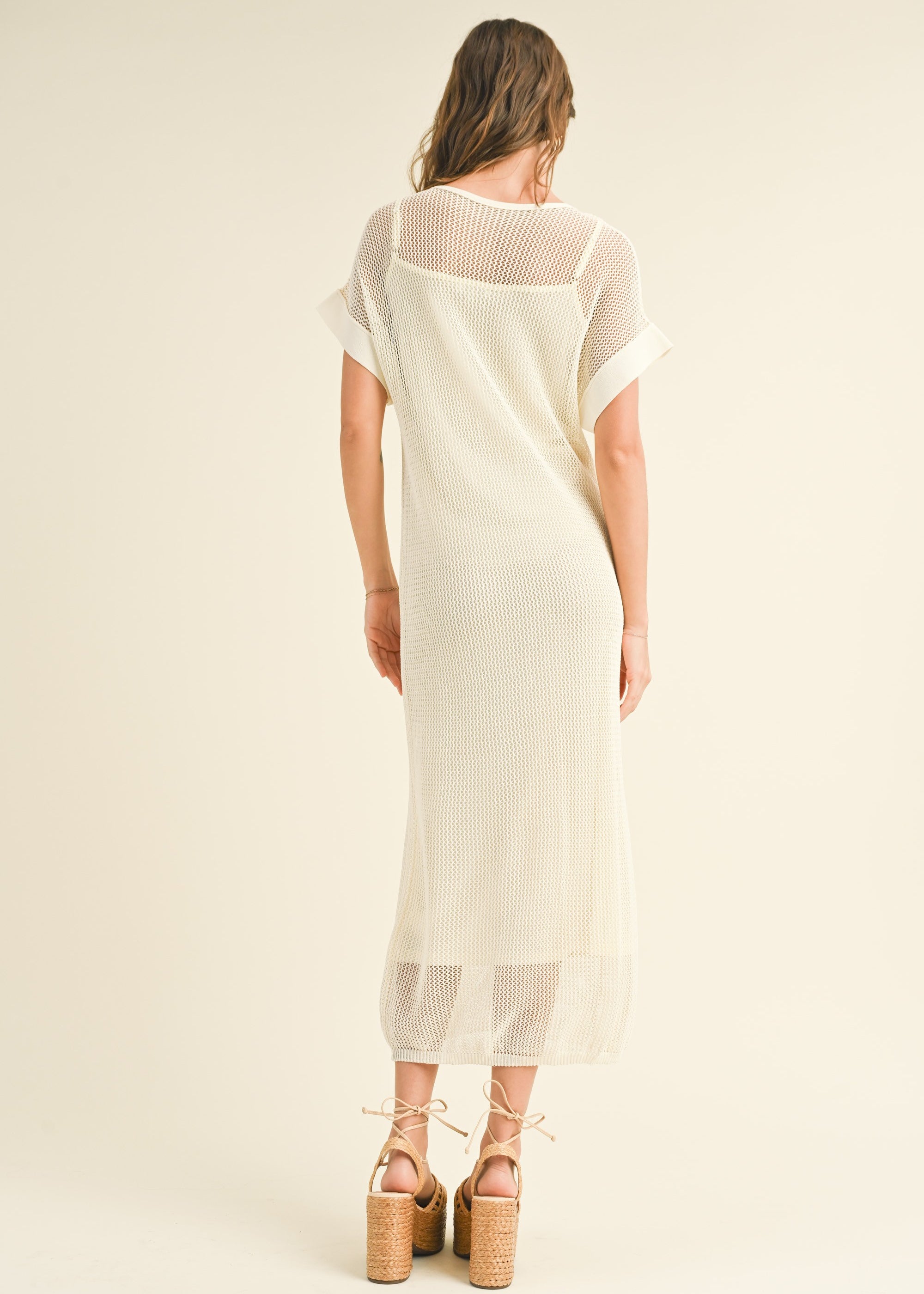 Ivy Mesh Long Dress with Slip - alldeserved.com