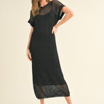 Ivy Mesh Long Dress with Slip - alldeserved.com