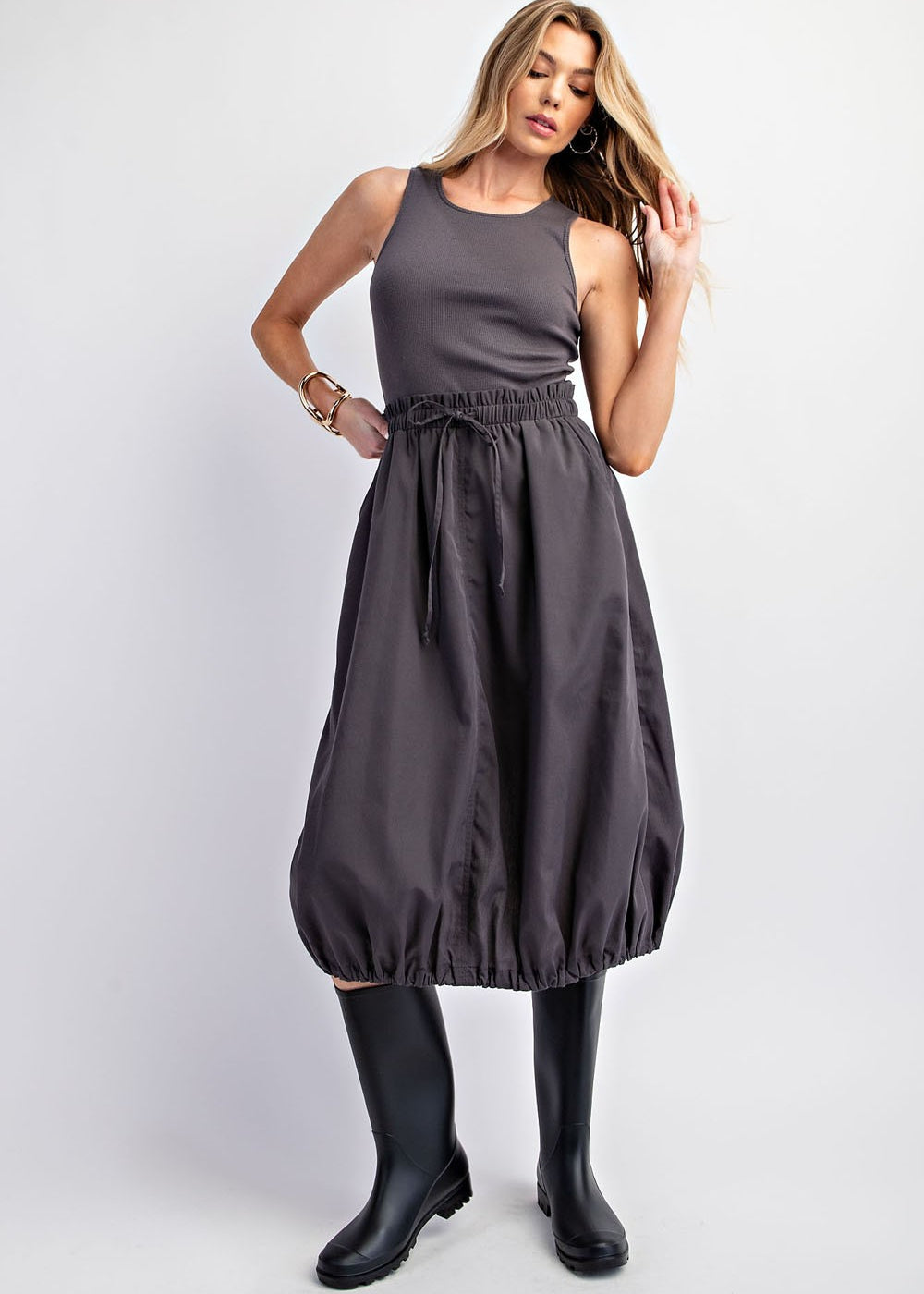 Tank Top Barrel Midi Dress - alldeserved.com