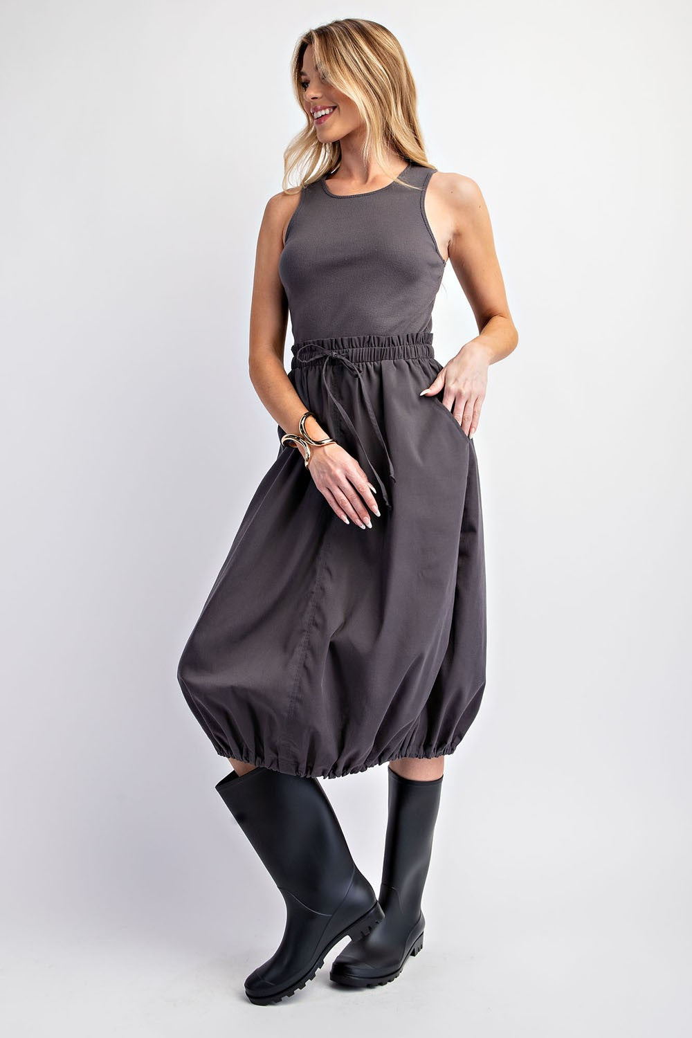 Tank Top Barrel Midi Dress - alldeserved.com