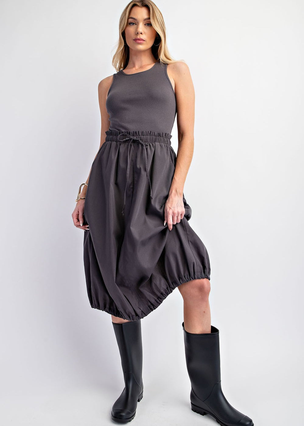 Tank Top Barrel Midi Dress - alldeserved.com