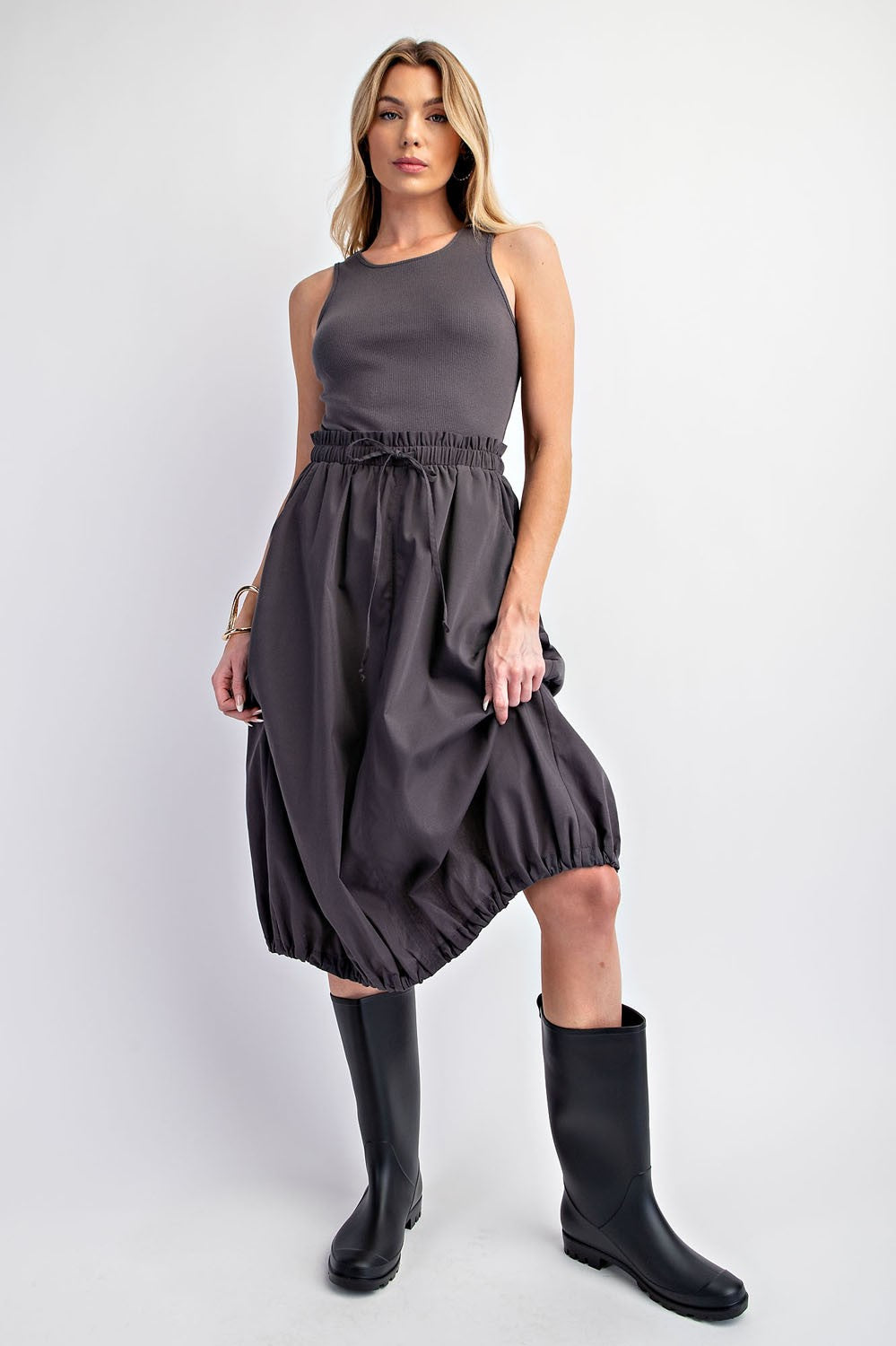 Tank Top Barrel Midi Dress - alldeserved.com