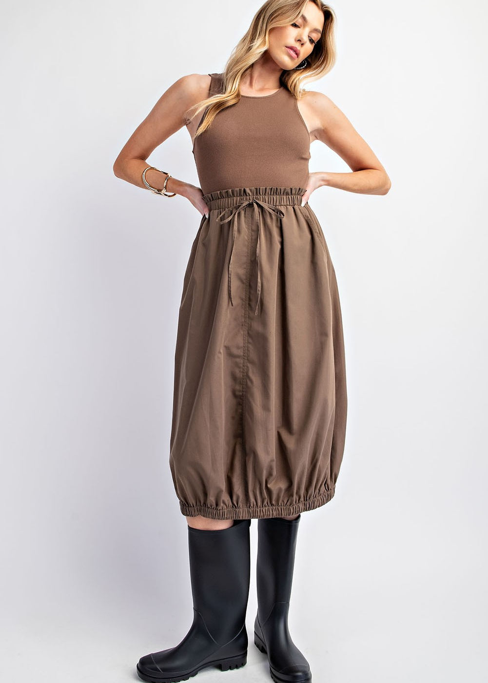 Tank Top Barrel Midi Dress - alldeserved.com