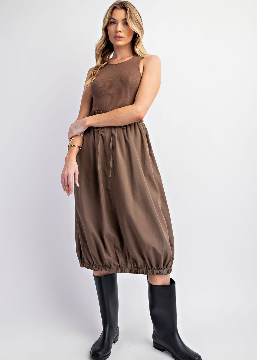 Tank Top Barrel Midi Dress - alldeserved.com