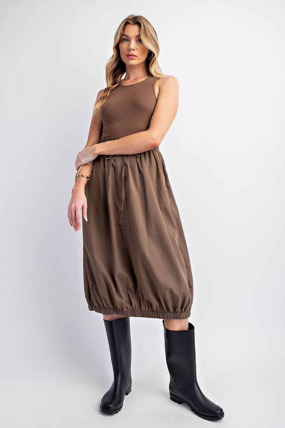 Tank Top Barrel Midi Dress - alldeserved.com
