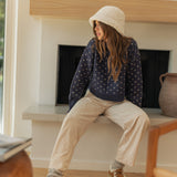 Heartbeat Patterned Cropped Sweater - alldeserved.com